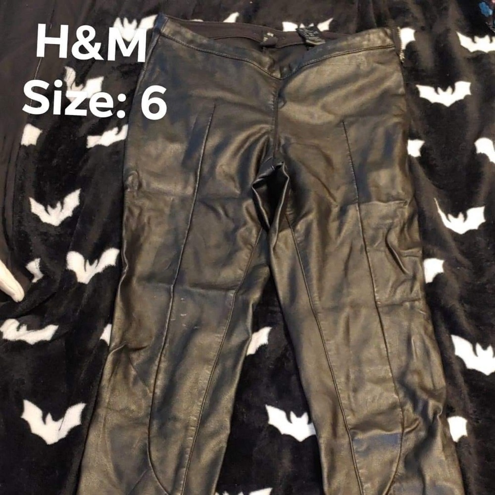 Pleather skinny jeans